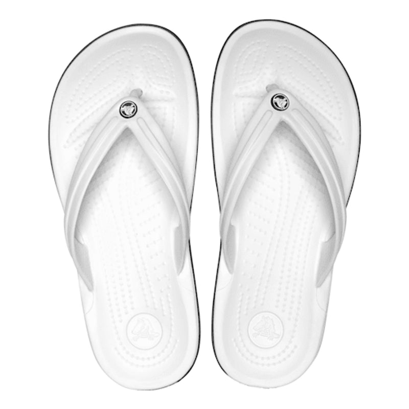 Mens Crocs Crocband Flip Flops - White