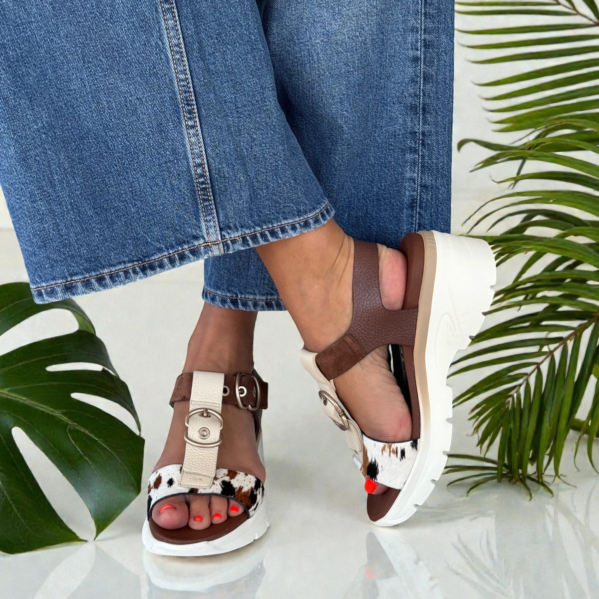Womens Hispanitas 264799 T-Bar Sandals