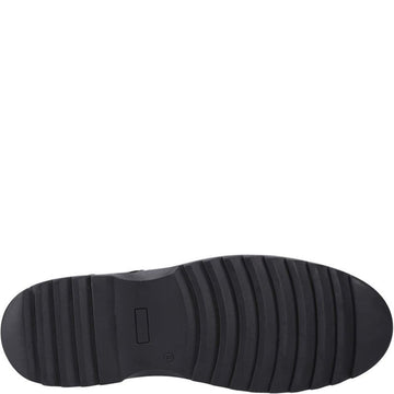 Boys Hush Puppies Romeo Black Senior School Shoes - Black