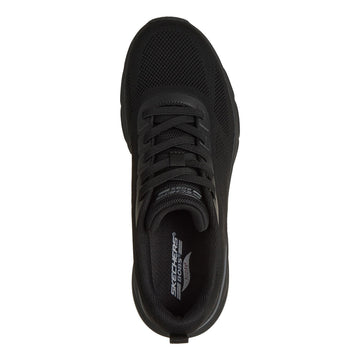Mens Skechers Bobs Sport Arch Fit - Elev8 Black Waterproof Trainers - Black