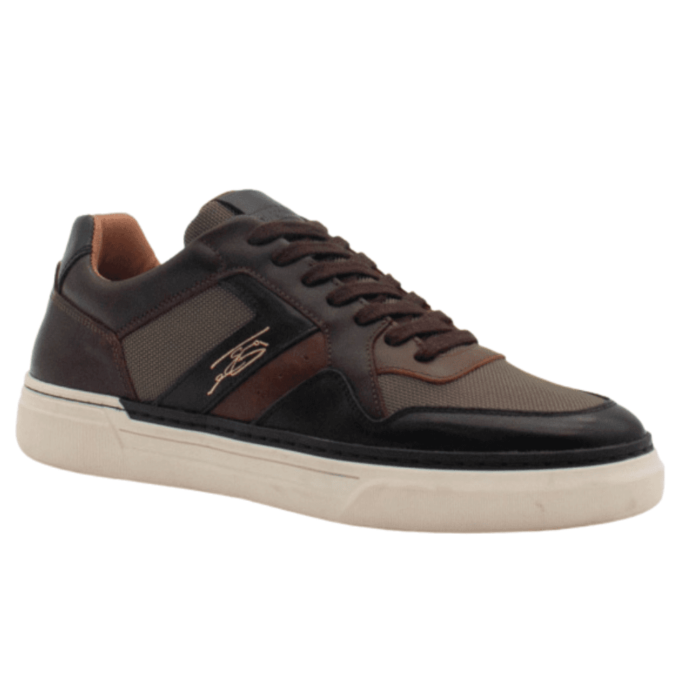 Mens Lloyd & Pryce Kleyn Lace Up Trainers - Tusk Split