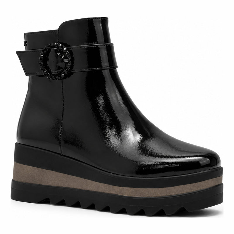 Womens Kate Appleby Wicken Schwarz Patent Ankle Boots - Schwarz Patent
