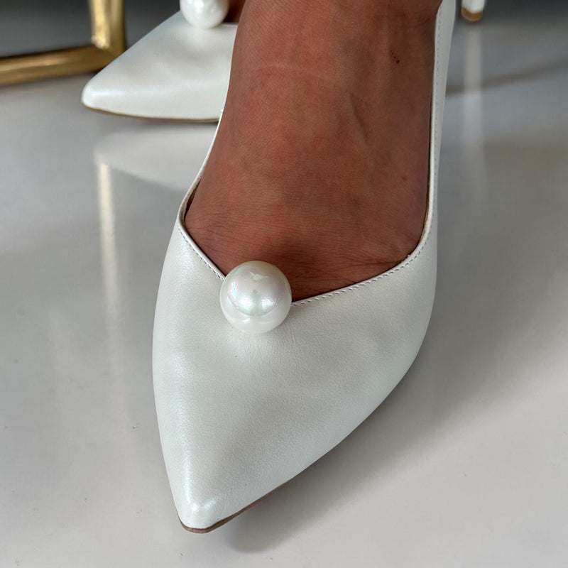 Womens Emis 8074 Ecru Pearl Court Shoes - Ecru Pearl