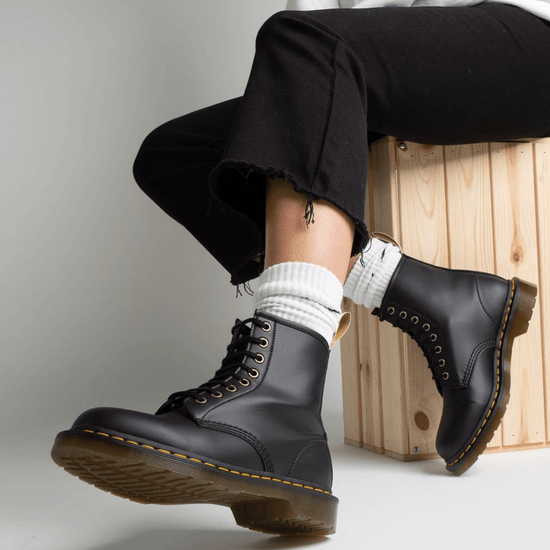Womens Dr Martens Vegan 1460 Felix Black Boots - Black