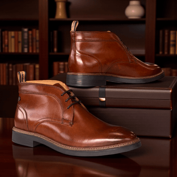 Base London Mens Lincoln Chukka Ankle Boots - Washed Tan