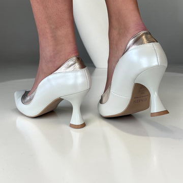Womens Emis 8548 Court Shoes - Ecru Pearl