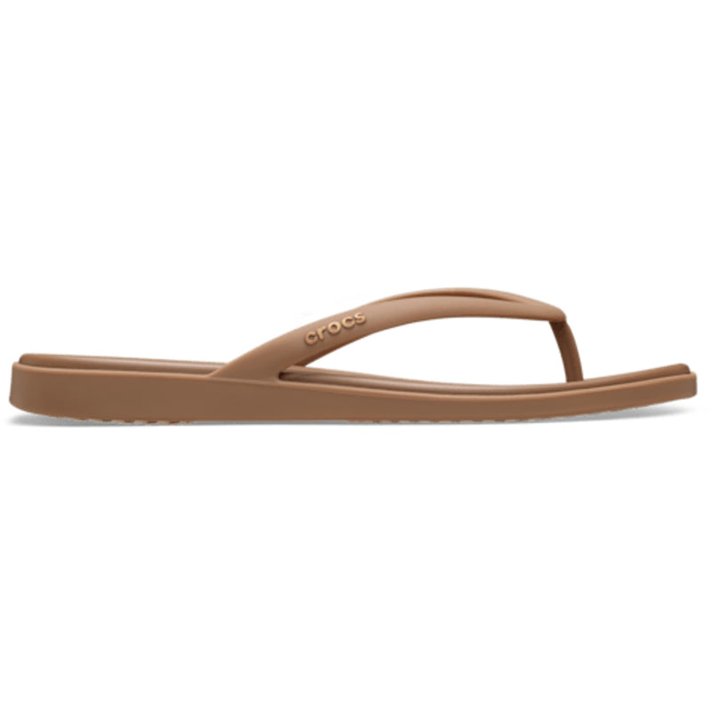 Womens Crocs Miami Flip Flops - Milk Chocolate