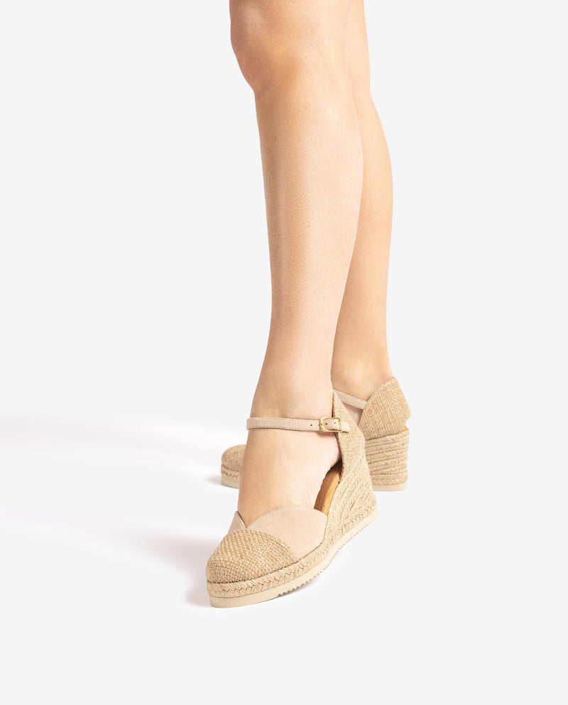 Womens Unisa Cech Skin Wedge Espadrilles - Skin