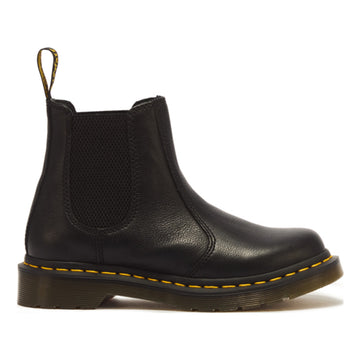 Unisex Dr Martens 2976 Black Virginia Leather Chelsea Boots - Black
