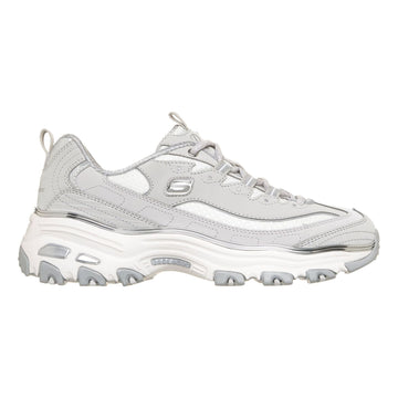 Womens Skechers 150873 D'Lites - Chrome Wave Grey Trainers - Grey