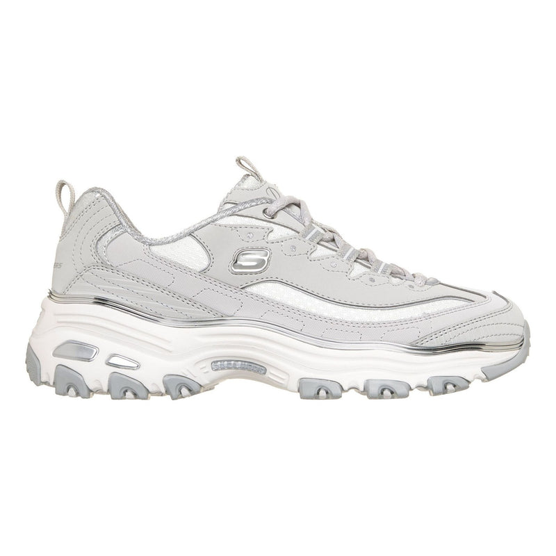 Womens Skechers 150873 D'Lites - Chrome Wave Grey Trainers - Grey