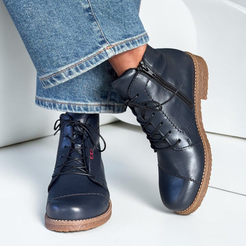 Womens Rieker 73500 Ankle Boots - Ocean
