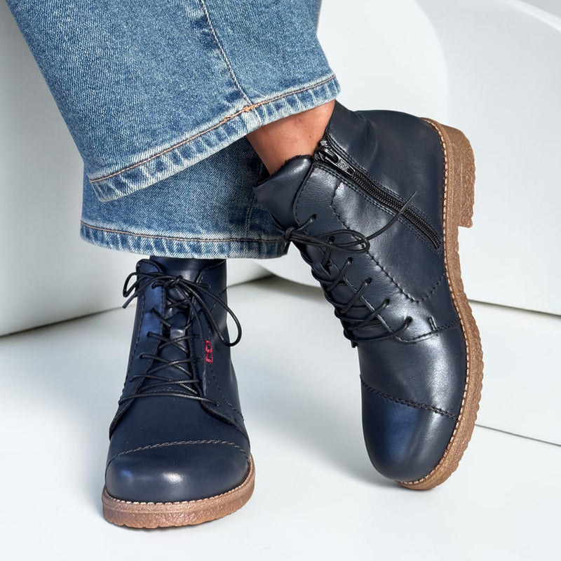 Womens Rieker 73500 Ankle Boots - Ocean