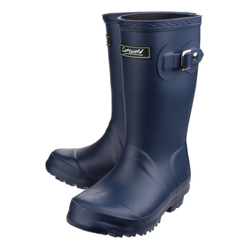 Kids Cotswold Buckingham Waterproof Wellingtons - Navy