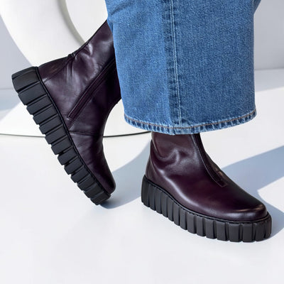 Womens Gabor 8016 Bordeaux Ankle Boots - Bordeaux