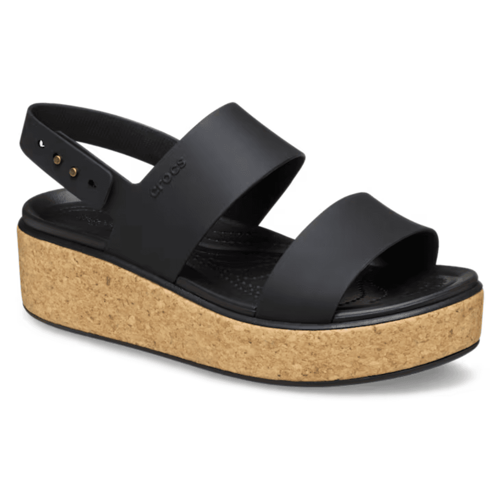 Womens Crocs Brooklyn Cork Low Wedge Sandals