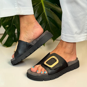 Womens Jana 27561 Black Sandals - Black