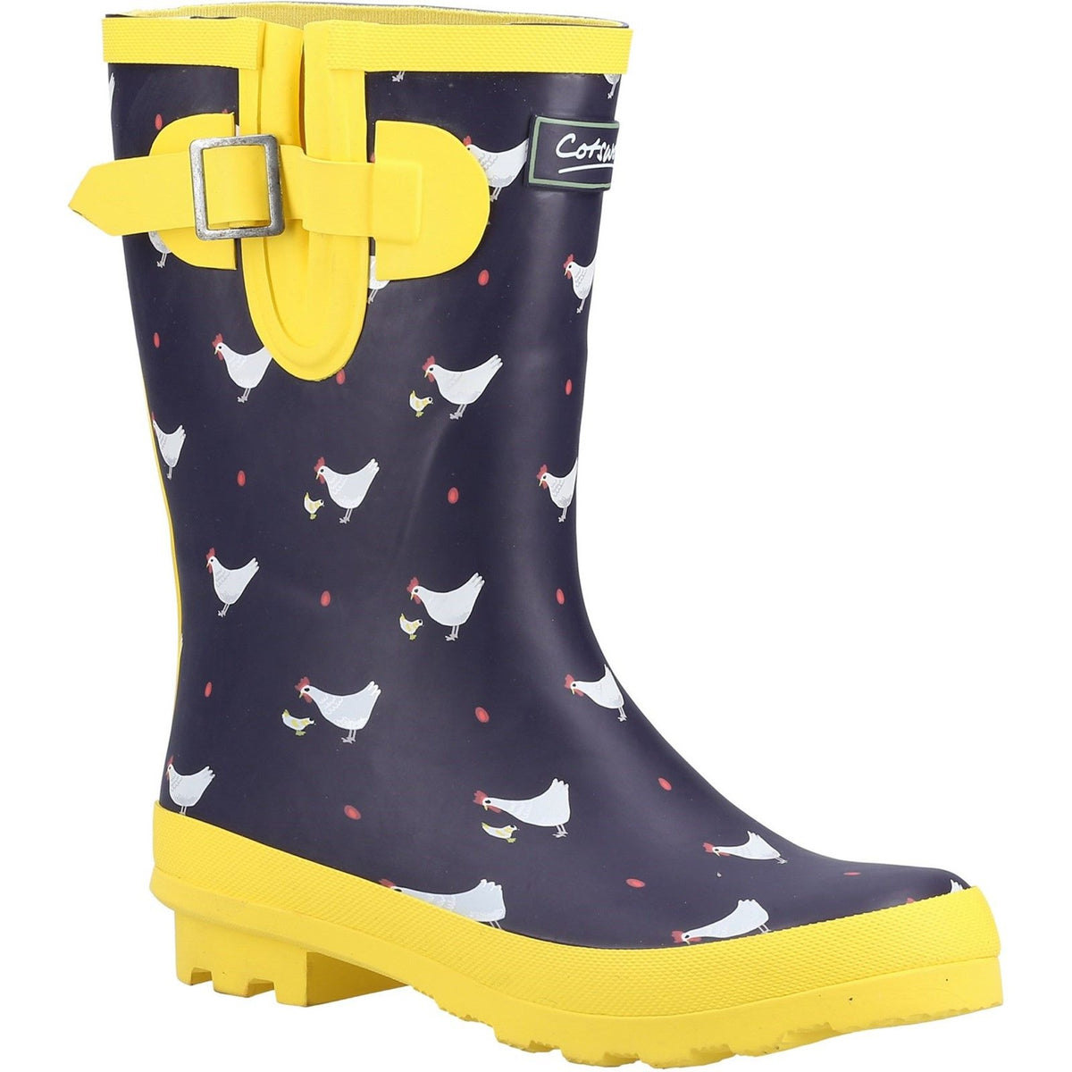 Womens Cotswold Farmyard Mid Chick Wellingtons