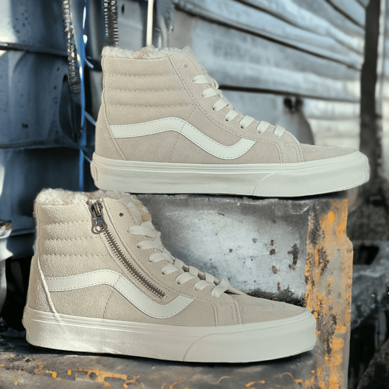 Womens Vans Sk8-Hi Reissue Lined Trainers - Cozy Hug French Beige