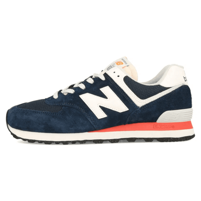 New Balance Mens 574 Trainers - Navy with Red-Navy with Sea Salt