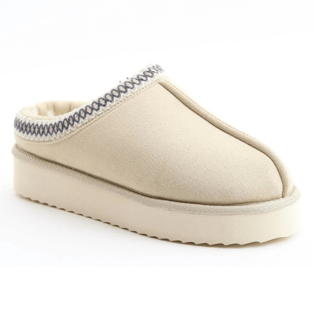 Womens Heavenly Feet Ice Fur Lined Mule Slipper
