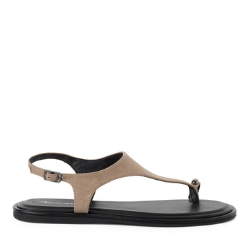 Womens Tamaris 28142 Taupe Buckle Closed Sandals - Taupe