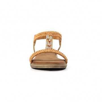 Womens Lunar JLH502 Portofino Sandals - Camel