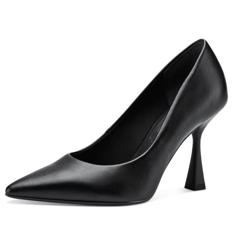 Womens Tamaris Ladies Candy Matte Flared Heels - Black