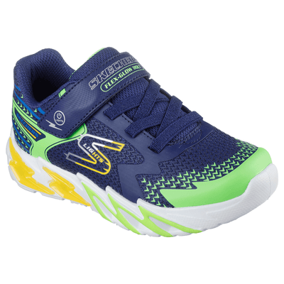 Skechers Boys S Lights Flex-Glow Trainers - Navy