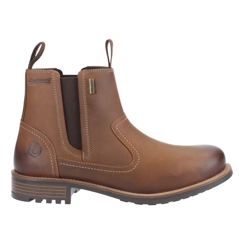 Mens Cotswold Worcester Waterproof Chelsea Boots - Light Brown