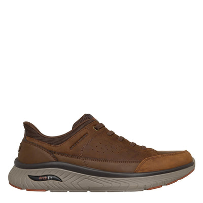 Mens Skechers 205656 Arch Fit Crosser Felix Dark Brown Slip-Ins Trainers - Dark Brown
