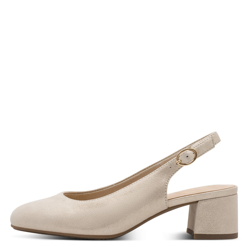 Womens Jana 89500 Beige Heels - Beige Gold