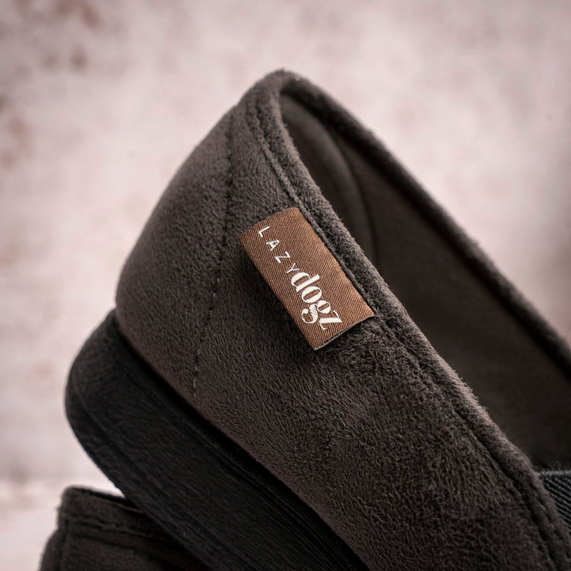 Mens Lazy Dogz Harrison II Tweed Slippers - Grey