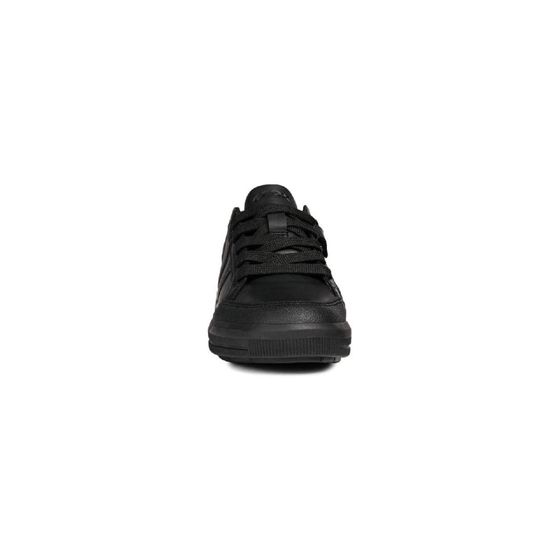 Junior Boys Geox Arzach Black School Shoes - Black