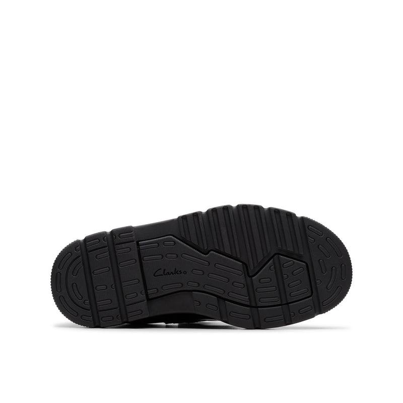 Girls Clarks Lorcam Jane Kid Black Patent School Shoes - Black Patent