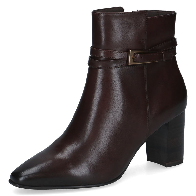 Womens Caprice 25317 Ankle Boots - Dark Brown Nappa