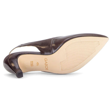 Womens Gabor 3018 Dark Brown Slingback Heels - Dark Brown