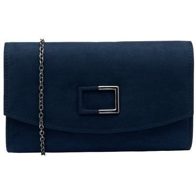 Womens Lotus ULG104 Navy Microfibre Clutch Reah Bag - Navy