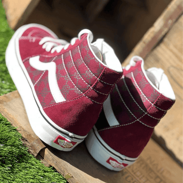 Vans Mens Monogram Sk8-Hi Trainers - Port Royale-Red