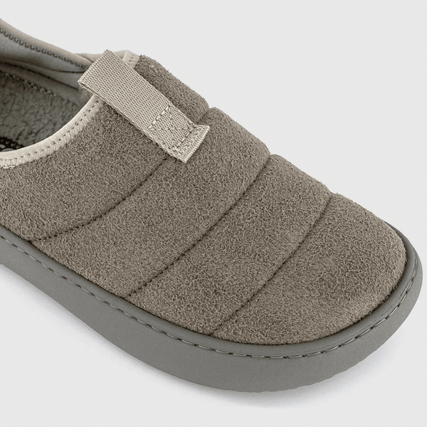 Mens Crocs Classic Vegan Suede Moc Slippers - Galactic Grey