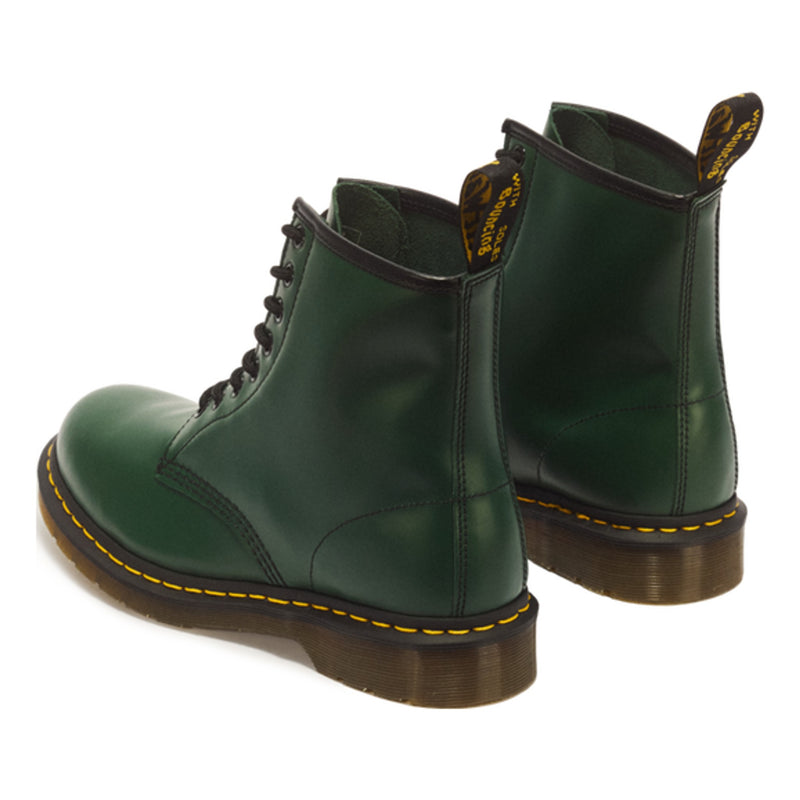 Unisex Dr. Martens 1460 Smooth Green Leather Ankle Boots - Green