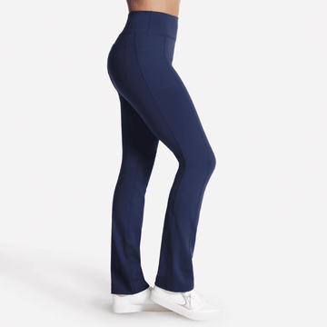 Womens Skechers Go Walk Joy Petite Straight Leg Trousers - Navy