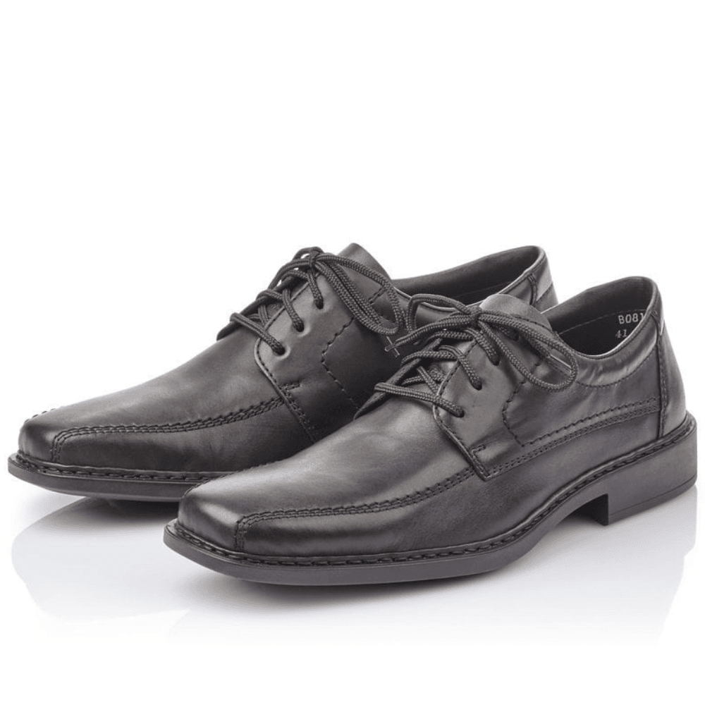 Mens Rieker B0812 Black Wide Fit Lace Up Shoes