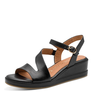 Womens Marco Tozzi 28317 Black Wedge Sandals - Black