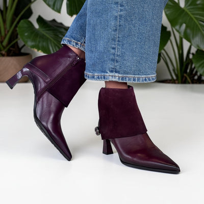 Womens Hispanitas 265070 Paris Ankle Boots - Burgundy
