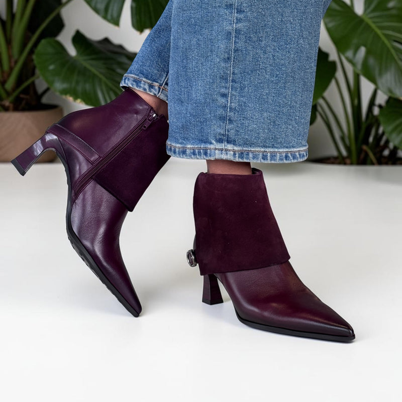 Womens Hispanitas 265070 Paris Ankle Boots - Burgundy