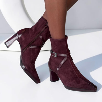 Womens Hispanitas 265087 Bangkok Ankle Boots - Burgundy