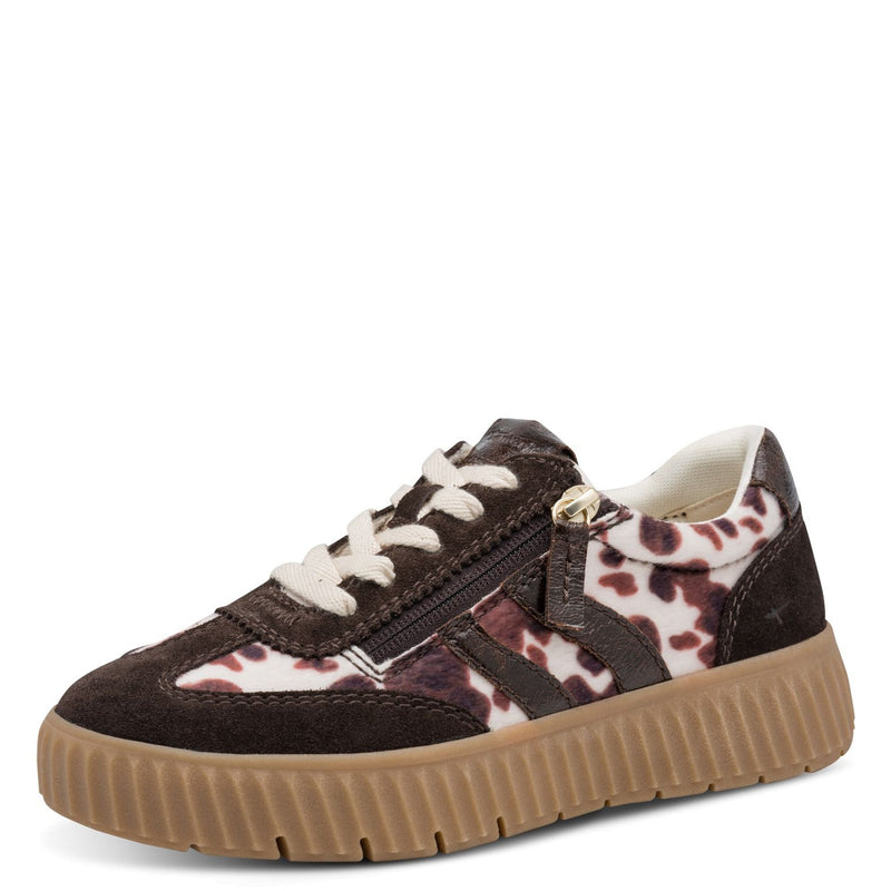 Womens Tamaris 83739 Side Zip Trainers - Cow
