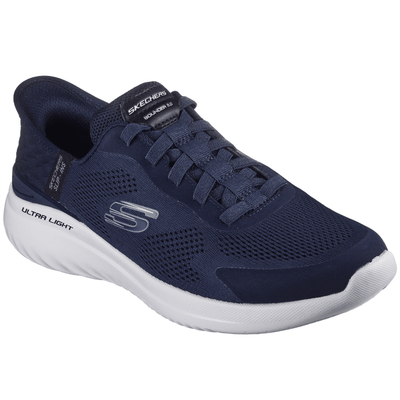 Mens Skechers Slip Ins Bounder Trainers Navy - Navy