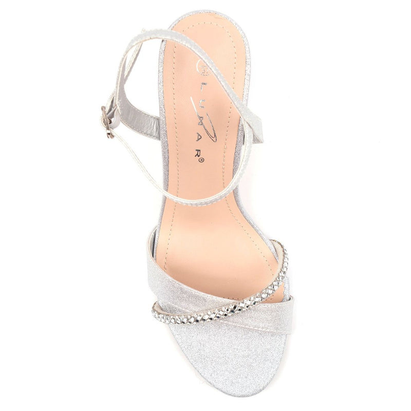 Womens Lunar Rosalyn Heeled Sandals - Silver